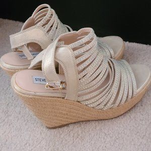 Steve Madden strappy wedge sandals (slighty worn)